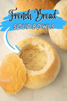 french bread soup bowls with text overlay