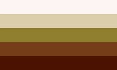 the color palette is brown, green, and beige