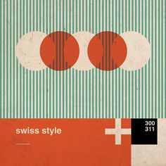 an advertisement for swiss style clothing with three circles