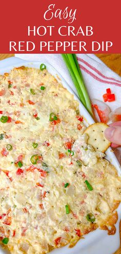 an easy hot crab red pepper dip recipe