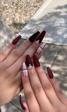 Winter Nails Acrylic, Fall Acrylic Nails, Cute Acrylic Nail Designs, Christmas Nails Acrylic, Colorful Nails, Long Acrylic Nails Coffin, Acrylic Nails Coffin Short, Pink Acrylic Nails, Uñas Acrilicas