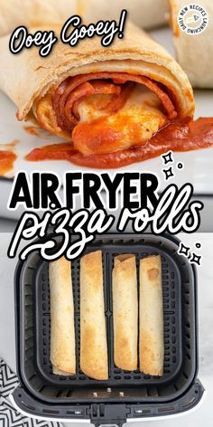 Air Fryer Pizza Rolls Air Fryer Pizza Rolls, Air Fryer Pizza, Air Fryer Recipes Snacks, Slice Of Heaven, Tasty Recipes Videos, Pizza Bites, Quick Recipes Snacks, Gooey Cheese, Pizza Rolls