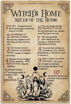 Home Rules, Witchcraft Books, Witch Spirituality, Magic Spell Book, Grimoire Book, Wiccan Spell Book, Magick Book, Witchcraft Spell Books