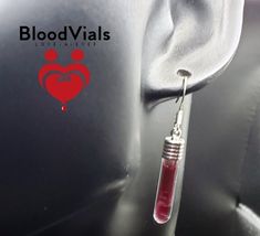 Keep a precious part of your loved one close forever. Kit includes everything you need to make your custom BloodVial jewelry, including: sterile lancet, disposable dropper, glue, toothpick, cotton swab, medical-grade anticoagulant, optional color stabilizer, and step-by-step illustrated instructions. The BloodBond line of jewelry requires the smallest amount of blood. In fact, a single drop can create a stunning, wearable artwork to cherish for a lifetime. This keepsake is perfect for those who are squeamish around needles. Listing is for 2 small glass vial earrings, silver-plated metal lids, and anticoagulant. Anticoagulant will keep blood in liquid form. As with all anticoagulants, the blood will darken from bright candy-apple red to a deep burgundy like black cherries after a few days. Vial Earrings, Blood Work, Black Cherries, Illustrated Instructions, Silver Caps, Glass Vials, Candy Apple Red, Apple Red, Cotton Swab