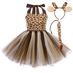 PRICES MAY VARY. ✤ Deluxe 3pcs animal tutu outfit: Girls Zoro Cosplay Costume, Baby Girls Animal Fancy Costume, Halloween Cosplay Party Costumes, Cartoon beautiful playwear, jungle themed cosplay dress, 5 styles are available. Leopard Cosplay Costume, Cow Tutu Dress Set, tiger Costume, zebra/giraffe Fancy cosplay outfits 3pcs sets. Including 1Tutu Dress + 1 Hair Hoop+ 1PC Tail. Give your sweetheart a gift for Halloween or as a gift for your baby, and your baby will receive a lot of compliments. Animal Cosplay, Costume Carnaval, Costume For Girls, Up Costume, Dress Up Costumes, Fantasias Halloween, Masquerade Party, Baby Halloween Costumes, Halloween Animals