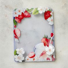 Painted Toploader Kpop, Painted Toploader, Decorated Toploader, 3d Strawberry, Kpop Deco