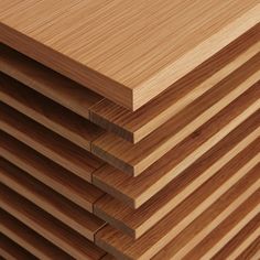 several pieces of wood stacked on top of each other in different sizes and widths