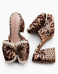 MACCIE LEOPARD Block Heel Sandals | Women's Sandals – Betsey Johnson Embellished Footwear, Wlw Fashion, Random Wishlist, Stable Block, Girl Money, Dream Shoe, Fancy Heels, Western Accessories, Leopard Shoes