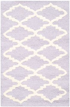 Bring classic style to your bedroom, living room, or home office with a richly-dimensional Safavieh Cambridge Rug. Artfully hand-tufted, these plush wool area rugs are crafted with plush and loop textures to highlight timeless motifs updated for todays homes in fashion colors. Lavender Rug, Tile Rug, Geometric Tiles, Geometric Area Rug, Ivory Rug, Accent Rugs, Indoor Area Rugs, Geometric Rug, Tile Patterns