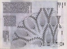 an old crochet pattern is shown in black and white