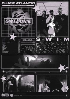 the poster for chase atlantic's album, which features images of people and stars