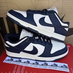 New Nike Dunk Next Nature Low Olympic Navy Blue White Women Sz 8 Fz6770 001 Brand New With Box Box Has No Lid Authentic Navy Blue Dunks, Navy Dunks, Blue And White Nike Shoes, Navy Blue Nike Shoes, Nike Dunks Low, Nike Shoes New, Navy Blue Sneakers, Low Dunks, Navy Blue Shoes