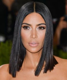 The 31 Best Long Bob Haircuts for Every Face Shape Bob Haircut Black Hair, Kim Kardashian Hair, Kardashian Hair, Haircut Types