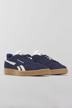 Reebok Club C Grounds UK Sneaker Rebock Shoe Club C, 80s Reebok Shoes, Club C Reebok Outfit, Reebok Club C Grounds, Trainers 2024, 90s Shoes Sneakers, Rebock Shoe, Reebok Aesthetic, Reebok Shoes Outfit