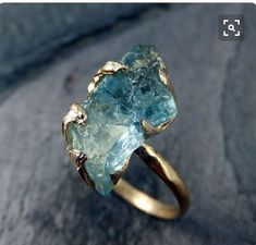 Show me your unique rings Rough Gemstone Ring, Jewerly Ring, Engagement Ring Rose Gold, Aquamarine Ring, Ring Stacking, Aquamarine Rings, Rough Gemstone, 14k Gold Ring, Calla Lily