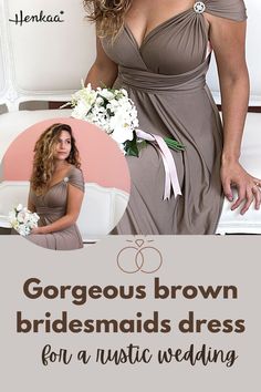 Planning for a rustic wedding, fall wedding or having brown wedding colours? Check out our beautiful tan mocha bridesmaid dresses that are gorgeous brown bridesmaid dresses for your bridal party. Click here to see even more convertible bridesmaid dresses. Mocha Bridesmaid Dresses, Brown Bridesmaid Dresses, Davids Bridal Bridesmaid Dresses, Wedding Colours, Brown Wedding, Wedding Fall, Marrying My Best Friend, Maxi Dress Wedding