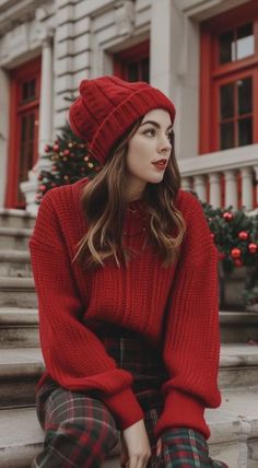 Outfit Navidad, Christmas Outfits Dressy, Christmas Fashion Outfits, Christmas Sweater Outfits, Cozy Sweater Dress, Xmas Outfits, Party Outfits For Women