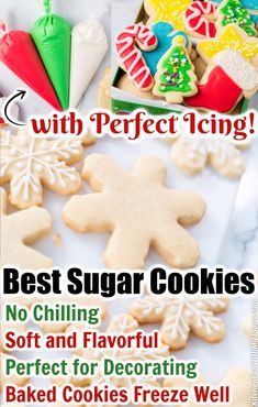 an advertisement for the best sugar cookies recipe