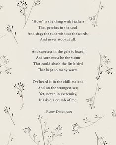 a poem written in black and white with flowers on the bottom right corner, surrounded by small branches