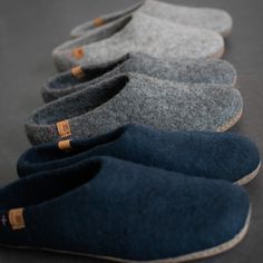 100% all-natural wool from New Zealand Cruelty-free, mulesing-free wool Wool is dyed with 100% azo-amine free, Swiss dyes Light gray is undyed and completely natural Genuine buffalo leather from Nepal Intended for indoor use Runs small, size up Handmade by artisans in Nepal Baabushka's superbly cozy felt slippers are made with sheep’s wool, water, and organic soap, all handmade by artisans in Nepal using traditional crafting techniques. The result is soft yet durable footwear that provides incre Ethical Shoes, Felt Slippers, Felt Shoes, Women Crafts, Comfortable Slippers, Felted Slippers, Wool Slippers, Slippers Cozy, Organic Soap