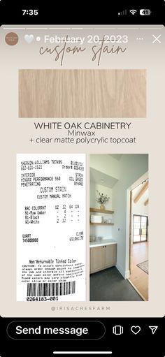 the white gak cabinetry and clear matte polyglyic topcoat is on sale