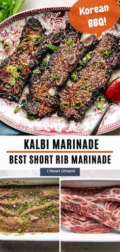 korean marinade is the best short rib marinade for steaks and other meats