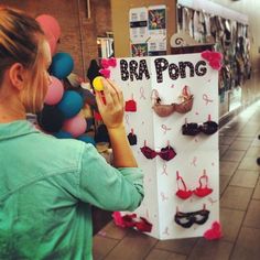 Bachelorette Slumber Parties, Bra Pong, Bridal Bachelorette Party, Pi Phi, Bachelorette Games, Sorority Girl, Teen Party