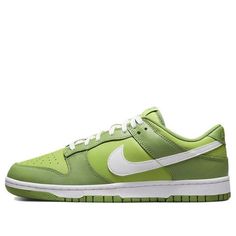 Welcome to the classic Nike Dunk Low Retro vivid green. The vibrant combination of light and dark green leather with white Swooshes gives the sneakers a retro look that will turn heads wherever you go. Crafted with premium materials, these stylish sneakers are designed for style and comfort. The smooth leather upper has darker green overlays, while the woven tongue labels, Nike embroideries on the heel tabs, and white and green foam sole complete this classic design. Perfect for casual days or special occasions, Nike Dunk Low Retro vivid Green will keep your feet comfortable for hours. Make a statement with these timeless sneakers that are sure to become a wardrobe staple. Order today and take your style to new heights! Green Nikes, Dunk Shoes, Nike Sb Dunk, Nike Sb Dunks, Sb Dunk, Nike Dunk Low, Dunk Low, Nike Cortez Sneaker, Nike Dunk