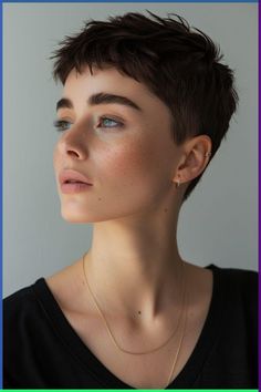 Transform your look and embrace the charm of medium-length hair with a myriad of layers that promise versatility and style. Whether you're drawn to the Hairstyles For Very Very Short Hair, Female Buzzcut Aesthetic, Trend Short Hair Styles 2024, Very Short Haircut Women, Oval Face Pixie Haircut, Short Hair With Fade, Pixie Hair Women, Buzz Cut On Women, Very Short Hair Girl