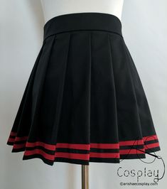 Knife Pleat Skirt with Stripe- This pleated skirt is made in a popular style for anime-style school uniform skirts. It is available in any size and color with one or two stripes. The skirt is made from high quality 100% cotton fabric and closes in the back with an invisible zipper. Add a Matching Face Mask to Your Order! The masks ship in 1-2 days and you can preview the fabric in your color preference. https://www.etsy.com/listing/788750961/washable-face-mask-layered-pleat-face The skirts are s Cotton Mini Pleated Skirt For School, Stretch Pleated Skirt For School With Lined Skirt, Stretch Pleated Skirt For School With Lining, Stretch Pleated Skirt With Lining For School, Stretch Pleated Skirt With Lined Detail For School, School Fitted Tiered Skirt, Fitted Tiered Skirt For School, Pleated Cotton Mini Skirt For School, Cotton Pleated Mini Skirt For School