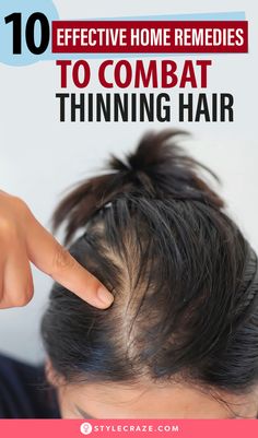 Nowadays, your hair has to fight with so many things out there to stay healthy and thick. Stress, pollution, and hormonal changes contribute to your hair thinning at an alarming rate. Don’t give up just yet because a few home remedies for thinning hair can do just the trick. Remedies For Thinning Hair, Treat Thinning Hair, Thinning Hair Remedies, Homemade Hair Treatments, Healthy Natural Hair Growth, Natural Hair Treatments, Hair Care Growth, Hair Growing Tips, Hair Remedies For Growth