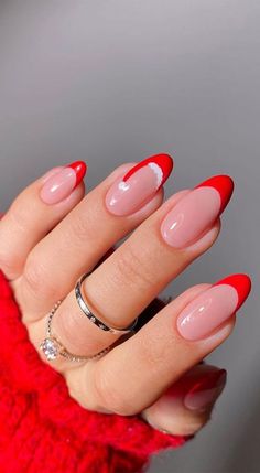 Cute Gel Nails, Christmas Nails Acrylic, Red Nail, Short Acrylic Nails, Cute Acrylic Nails