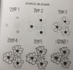 the instructions for how to draw flowers