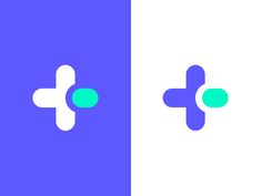 two different logos with the same color and font, one is white and blue while the other is green