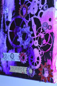 a book with gears on it sitting on a table