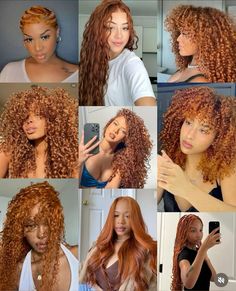 Fall hair colors Ginger On Natural Hair Black Women, Ginger On Curly Hair, Copper Ginger Curly Hair, Dark Ginger Hair On Brown Skin, Light Copper Curly Hair, Light Ginger Curly Hair, Ginger Curly Hair Black Women, Dark Ginger Curly Hair, Ginger 4c Hair