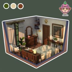 🌾 Boho Bedroom 🌾 | #sims4  ___  📍 EA ID: OrbifoliA ✅ No CC ❌ Not playtested (aesthetic only)  ___  🔒 Packs used: 💜 Cottageliving, City living 🧡 Dream Home Decore, Vampires 💛 Blooming rooms  ___  🔎 #thesims4 #thesims #sims #ts4 #simstergram #sccregram #simscommunitybuilds #communitybuild #easims #ea #simsbuilds #nocc #noccsims #simswedding #sims4 #simscontent Sims 4 Bedroom Apartment, Room Ideas Sims 4 No Cc, Sims Living Room No Cc, Sims 4 Decor No Cc, Bedroom Ideas Sims 4 No Cc, Sims Bedroom No Cc, Sims 4 No Cc Bedroom, Sims Rooms Ideas No Cc, Sims Office Ideas