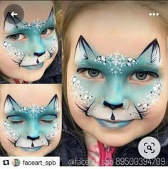 Face Paint Cat, Cat Face Paint, Obličejové Masky, Kitty Face Paint, Animal Face Paintings, Christmas Face Painting, Girl Face Painting, Face Painting Tutorials, Ragdoll Kittens