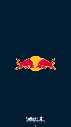 the red bull logo on a dark blue background