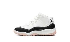 The Air Jordan 11 PS "Neapolitan" is the preschool sizing of the colorway of Michael Jordan’s eleventh signature shoe reminiscent of the tri-color ice cream.  The “Neapolitan” Jordan 11 is designed in a similar color palette to the Women’s Air Jordan 3 “Neapolitan” that was released in 2022.  As for this Jordan 11, the sneaker has a Sail leather construction with a chocolate brown patent leather mudguard.  A Jumpman appears on the lateral side of the collar.  Underfoot, the white rubber midsole Jordan 3 Neapolitan, 2023 Shoes, Jordan Shoes For Kids, Spaghetti Strap Bodycon Dress, Air Jordan 11 Retro, Girls Shoes Kids, Jordan 11 Retro, Air Jordan 3, Boho Floral Dress