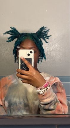 Blue And Green Locs, Midnight Blue Locs, Dark Blue Locs, Dark Green Locs, Teal Locs, Loc Dye, Goblin Clothes, Green Locs, Blue Locs