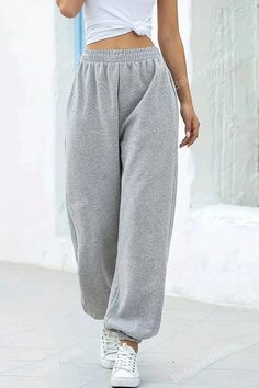 Get ready to lounge in style with our GYPSY-Elastic Waist Joggers! These joggers offer the perfect blend of comfort and ease, making them a must-have in your wardrobe. With an elastic waistband and convenient pockets, you,ll never want to take them off. Perfect for a lazy day or a casual outing.  PRODUCT MEASUREMENTS (INCH)   Size US Waist 🔷 Hip Bottom Length Inseam S 4 26.8 40.6 40.9 28.9 M 6/8 28.7 42.5 41.3 28.9 L 10/12 30.7 44.5 41.7 28.9 XL 14/16 33.9 47.6 42.3 28.9 2XL 18 37 50.8 42.9 28. Outfit Formal Mujer, Baggy Pants Women, Sweatpants Streetwear, Tie Dye Sweatpants, Grey Sweatpants, Baggy Pant, Loose Pants, Grey Women, Pants Women