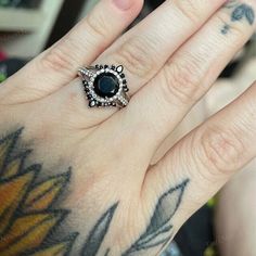 Gift For Valentine, Unique Gift For her, Valentine Gits, Ring for Valentine Dark Engagement Ring, Black Gold Engagement Ring, Unique Black Diamond Engagement Ring, Black Stone Jewelry, Black Gold Engagement Rings, American Diamond Ring, Design Engagement Ring, Ring Black Stone, Propose Ring