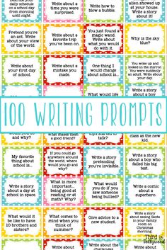 the top ten writing prompts for students to use on their own homeschool