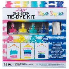 the tie dye kit includes three different colors