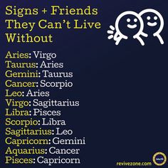 a poster with the words signs and friends they can't live without