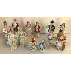 a group of figurines sitting next to each other