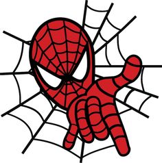 a spider - man with his hands in the center of it's web frame