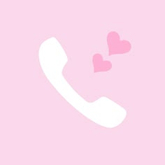 a pink phone with hearts on it