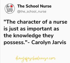 the school nurse quote with an image of a nurse's head and name on it